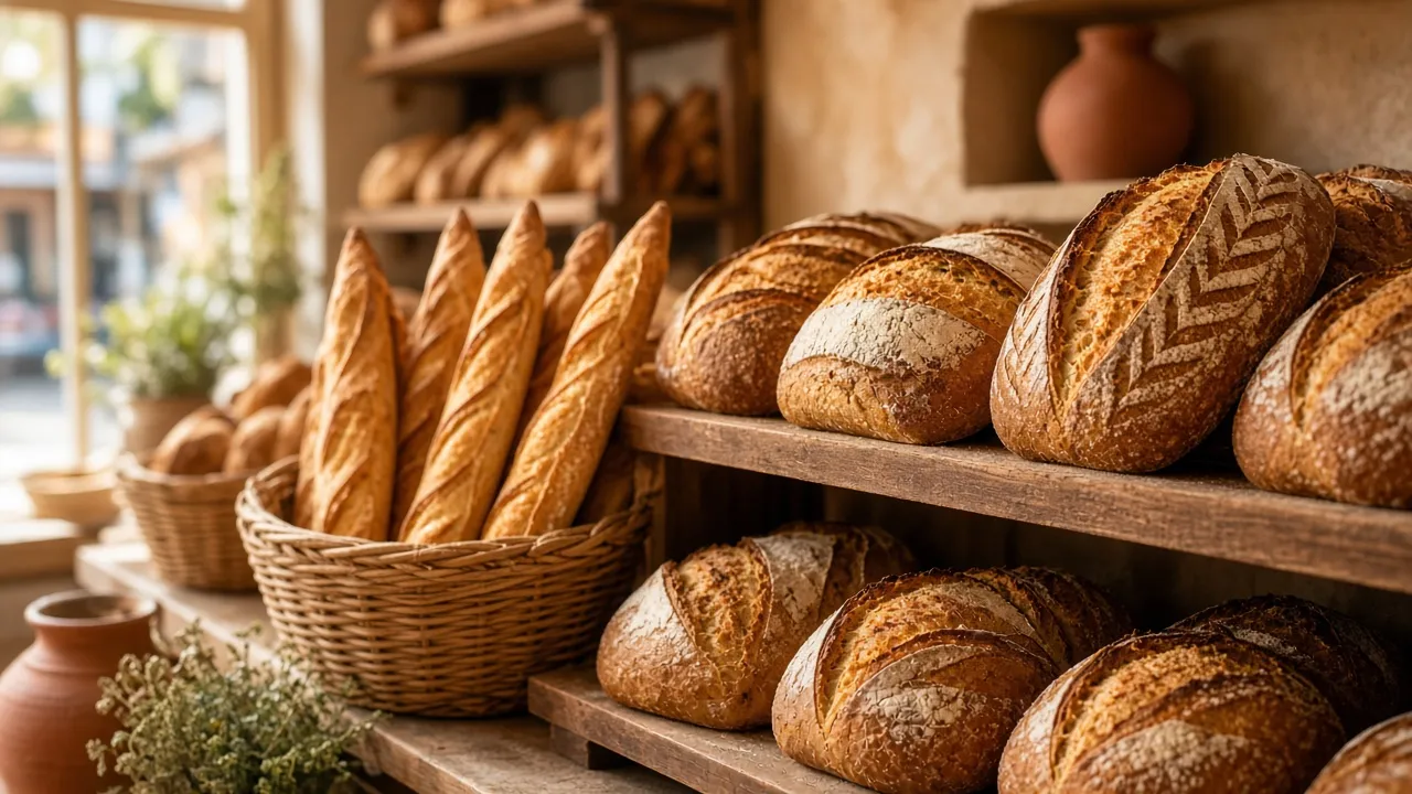 Pains et baguettes dans la boutique du Fournil